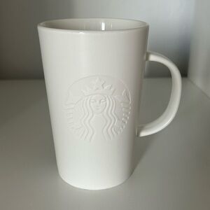 Starbucks Embossed White Mug